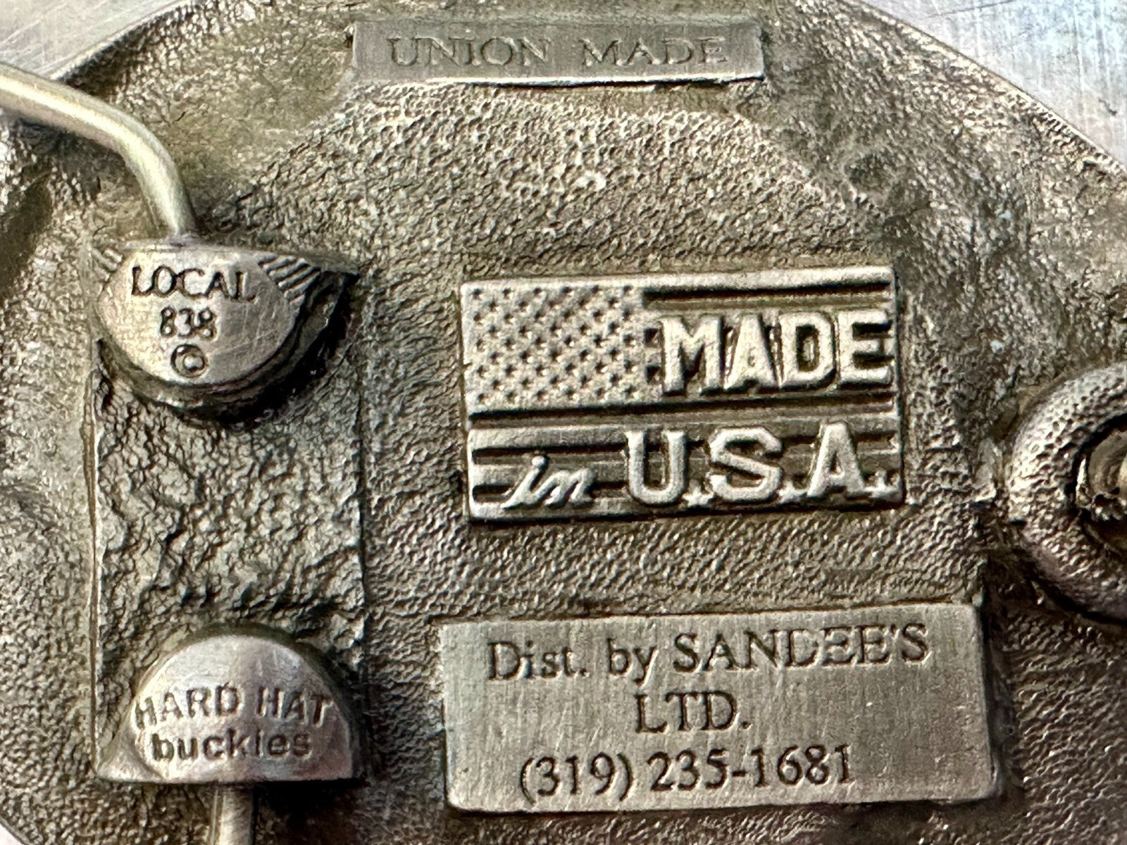 AUW United Auto Workers Local 838 50 Years of Leadership 1941-1991 Belt Buckle