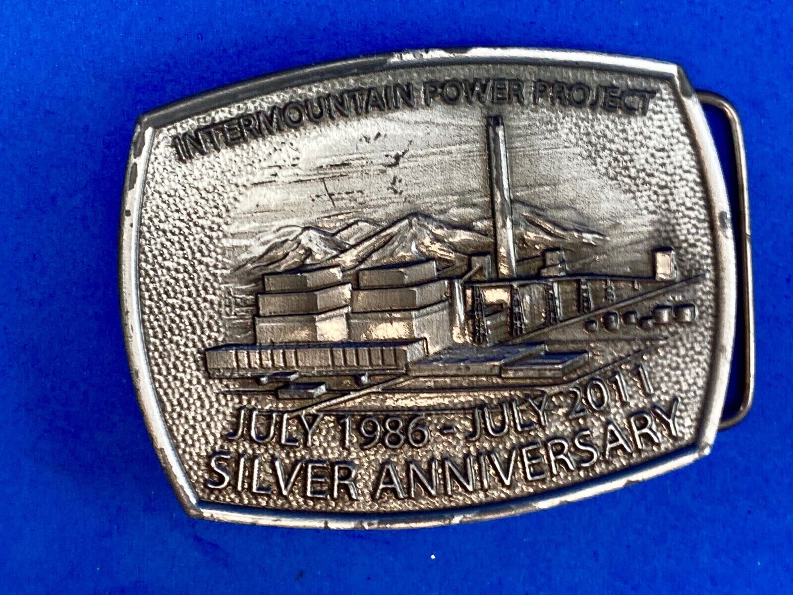 Vintage Intermountain Power Project belt buckle  Silver Anniversary HVDC PSC