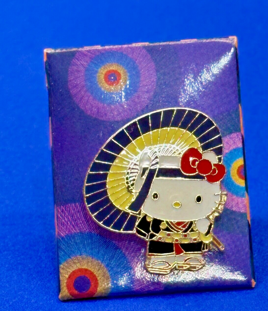 Adorable Hello Kitty W Umbrella Sanrio Family Characters NOS Japan lapel pin