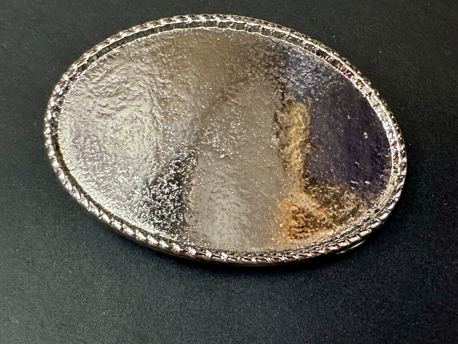 4" wide western silver tone NOS belt buckle your craft project or to wear!