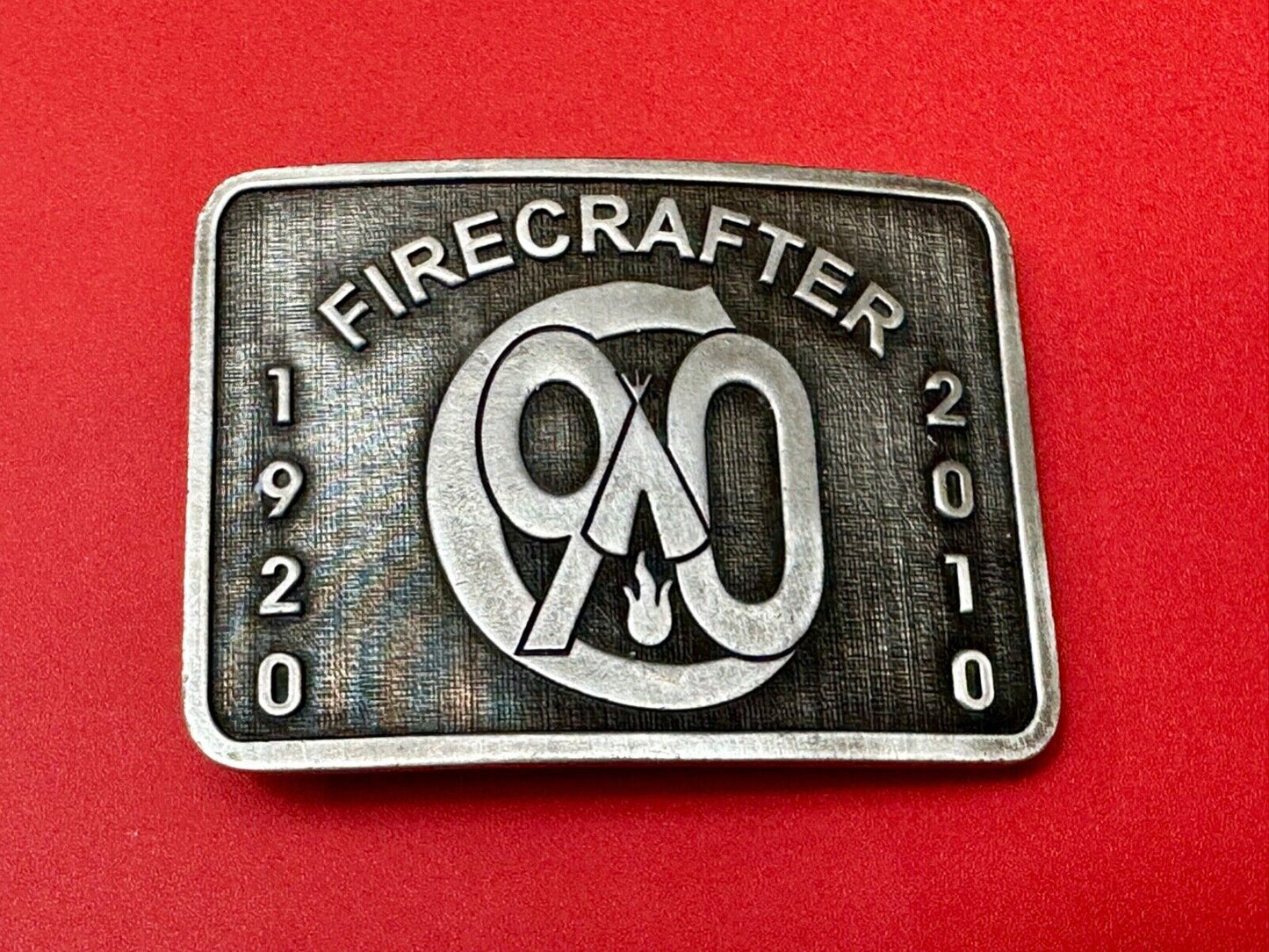 1920 - 2010 Firecracker 90 year celebration belt buckle