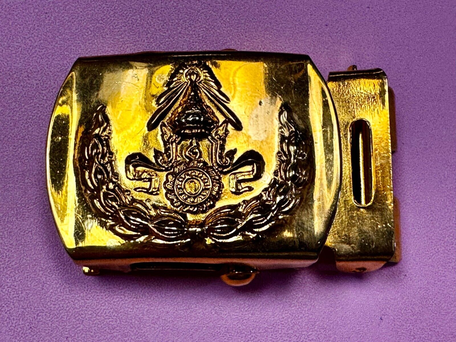 Veteran Officer Naval Soldier Retired Military? Ratchet Style Dress Belt Buckle