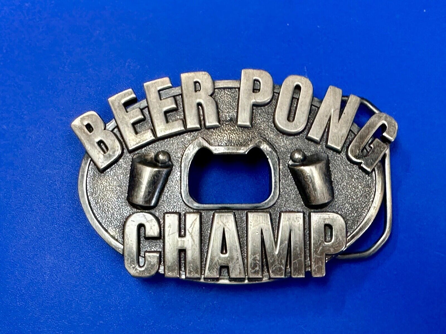 Beer Pong Champ Champion Bottle Opener And Belt Buckle by Kalan
