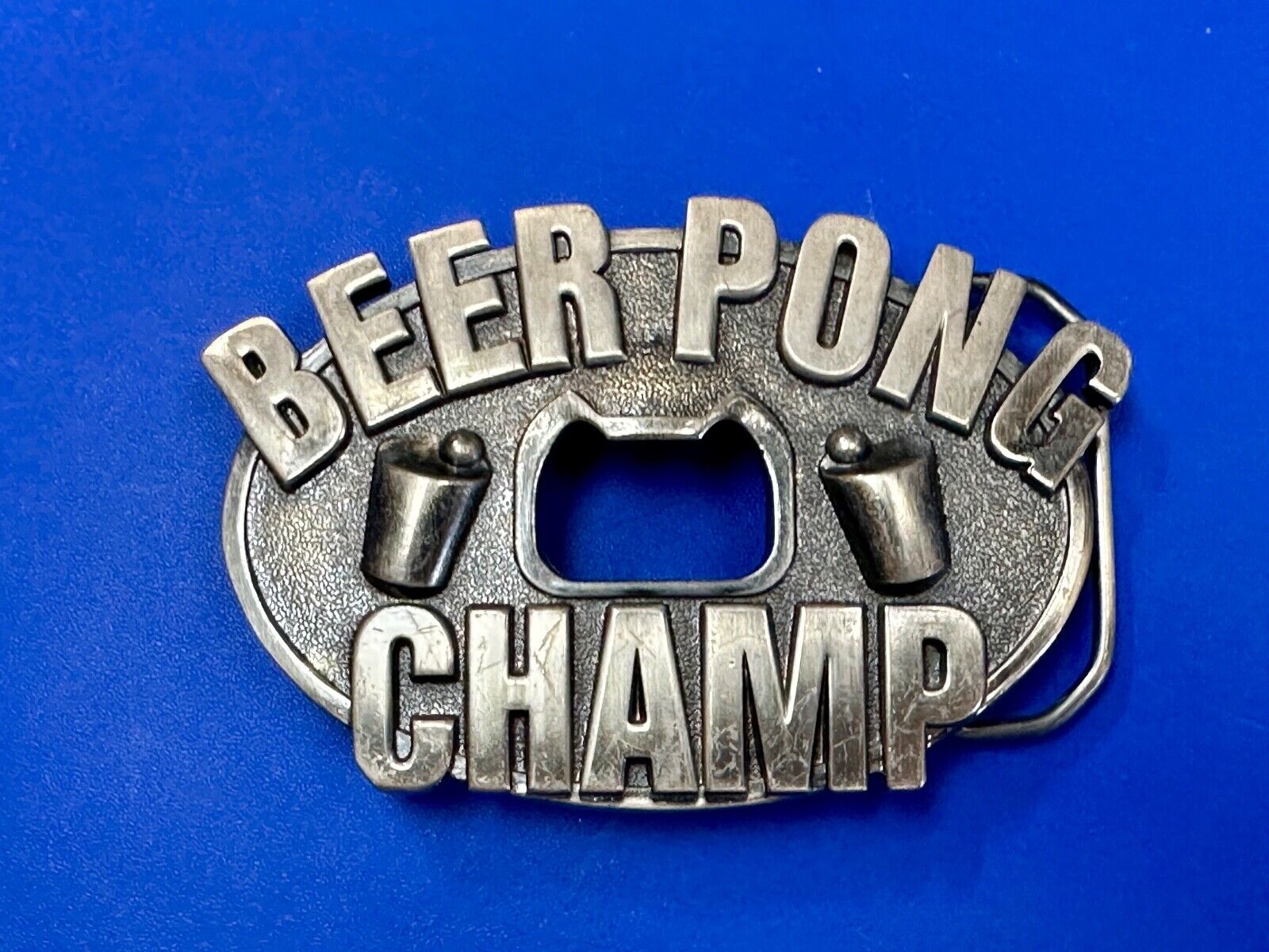Beer Pong Champ Champion Bottle Opener And Belt Buckle by Kalan