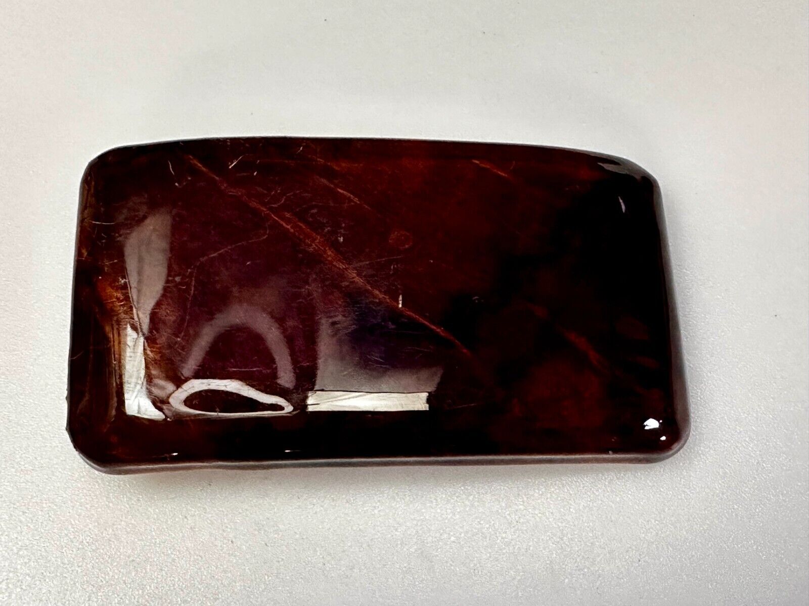 Vintage Glossy Polished Lacquered Wood Belt Buckle By Burl Wood West