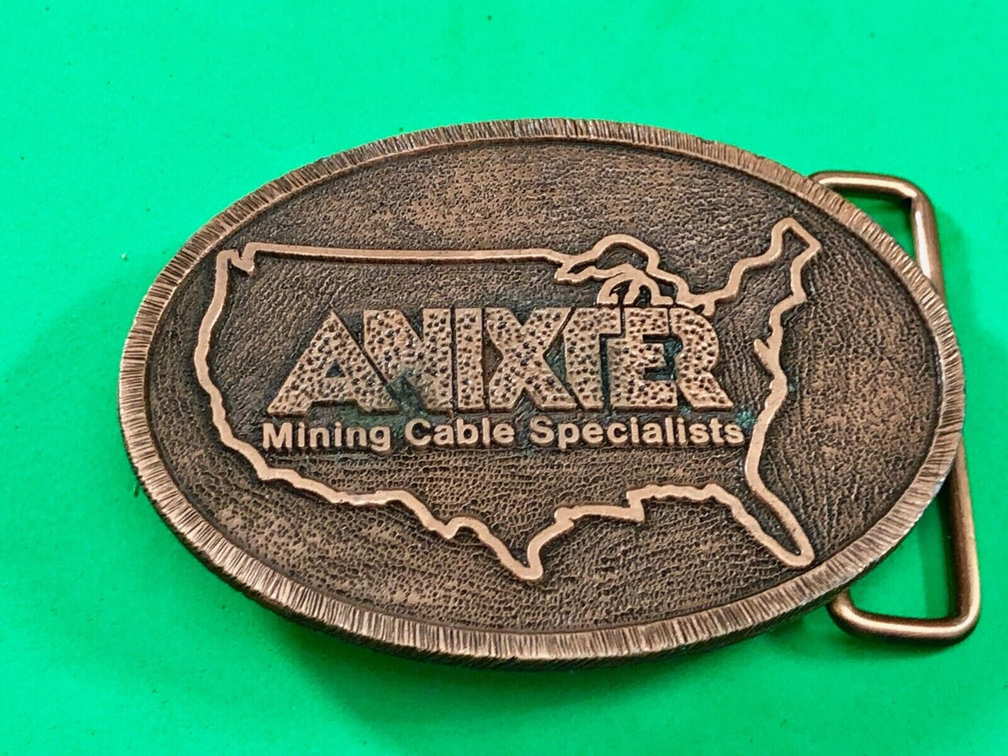 Anixter Mining Cable Specialists company promotional belt buckle by Hit Line 
