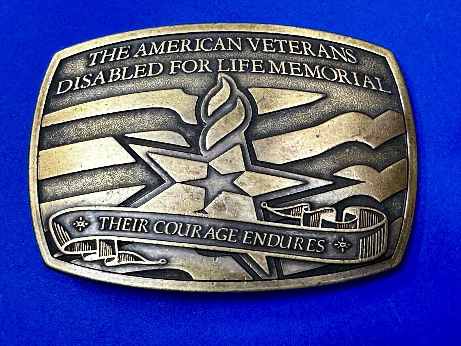 The American Veterans Disabled for life Memorial Commemorative Belt Buckle