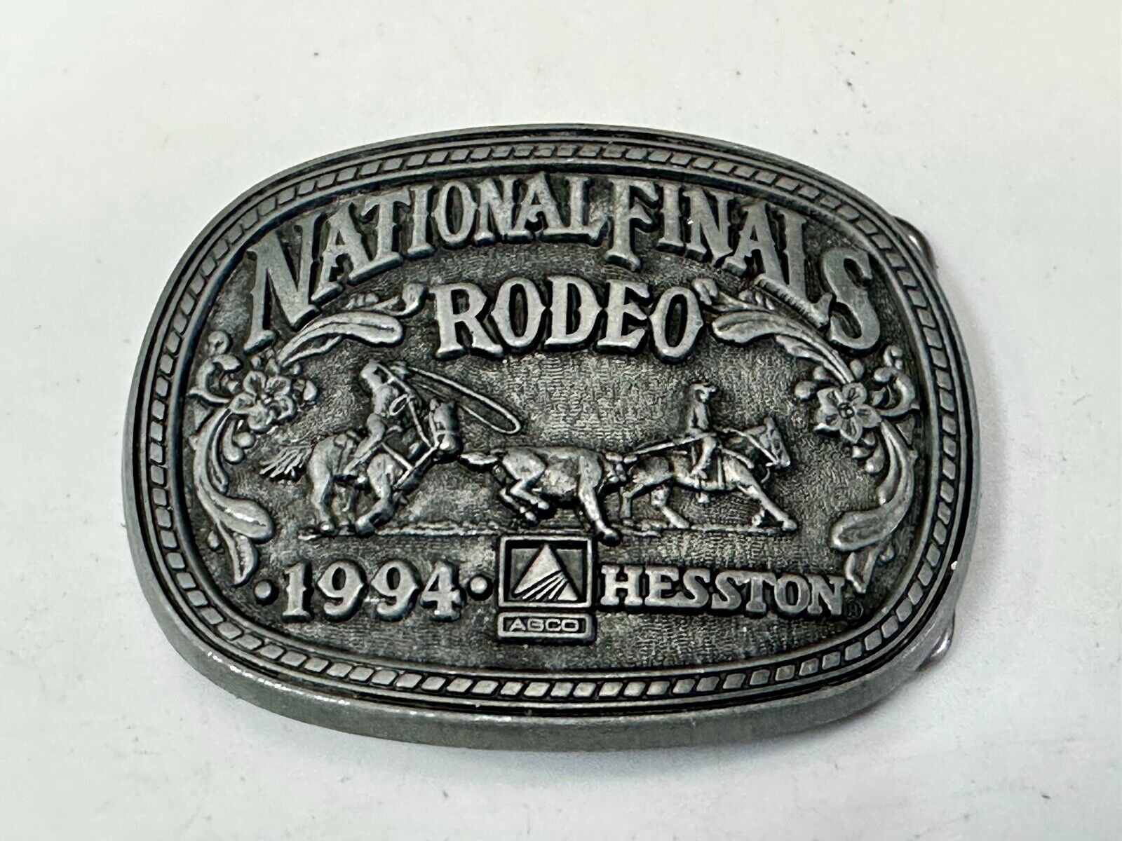 1994 NFR National Finals Rodeo  NOS Youth Size Hesston Commemorative Belt Buckle