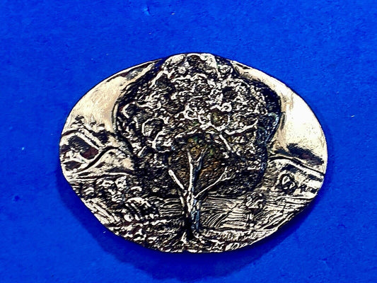 Beautiful Tree.   Amazing Detail! Silver Color Scarf Tie Clip 