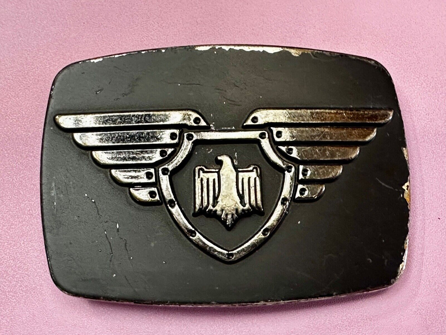 Thunderbird Emblem Logo With Wings 90's Chrome Brand 6172 Belt Buckle