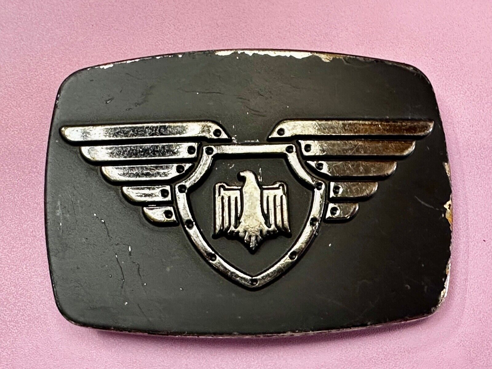 Thunderbird Emblem Logo With Wings 90's Chrome Brand 6172 Belt Buckle