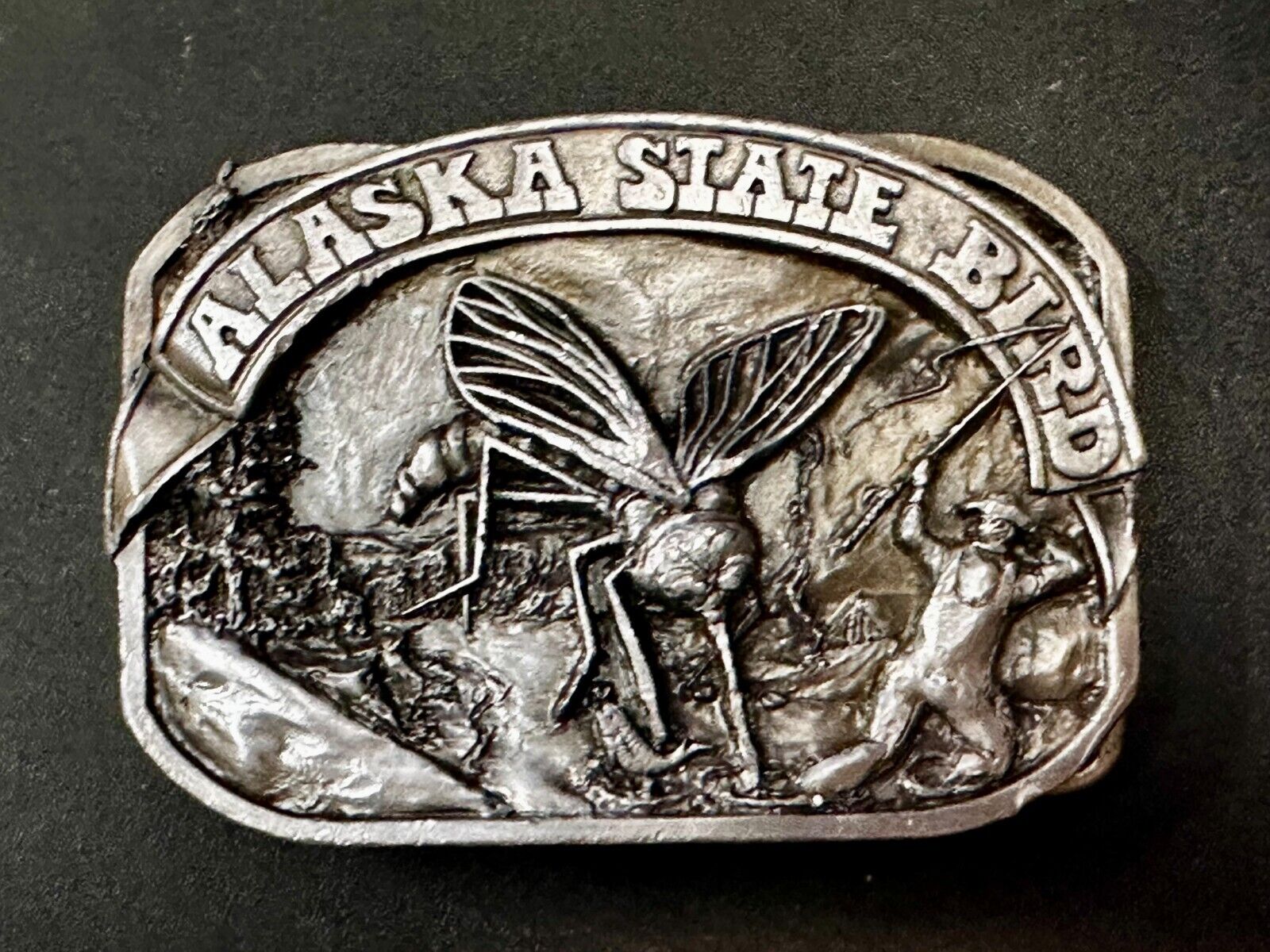 Alaskan Mosquito Alaska State Bird Novelty Fly Fishing Themed Belt Buckle