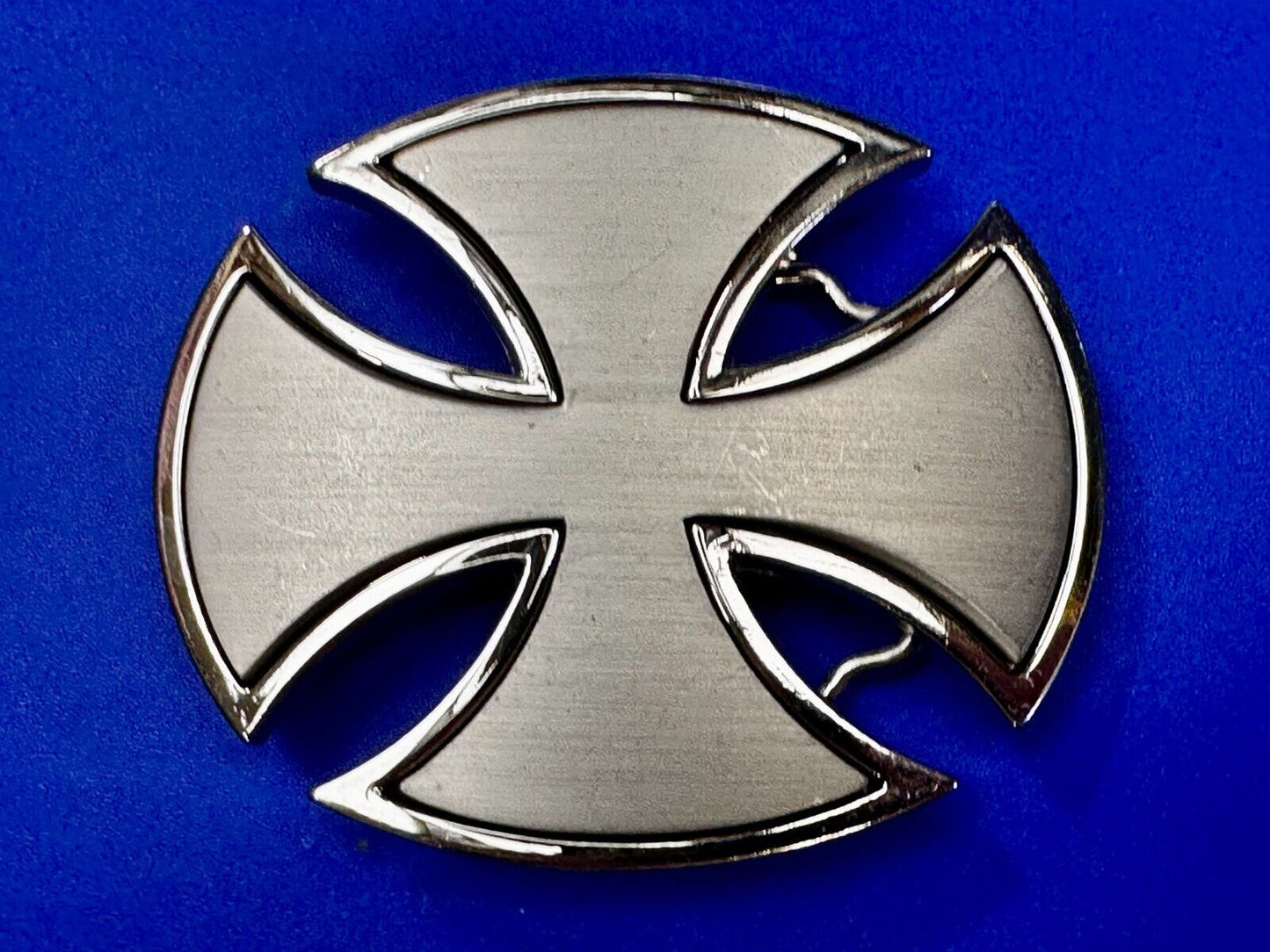 Celtic Maltese Iron Crusader Cross Religion Silver Color Cutout Punk Belt Buckle