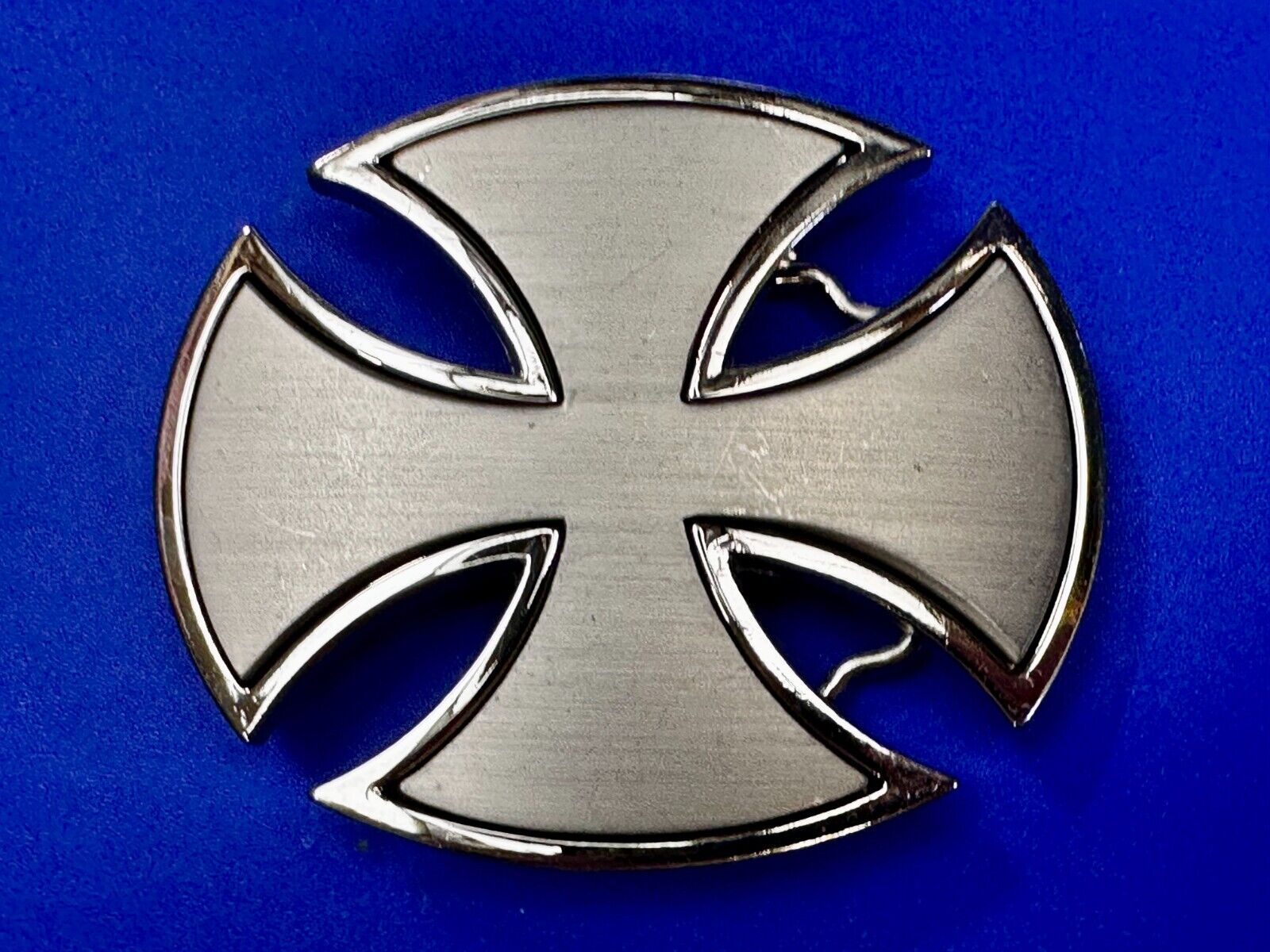 Celtic Maltese Iron Crusader Cross Religion Silver Color Cutout Punk Belt Buckle