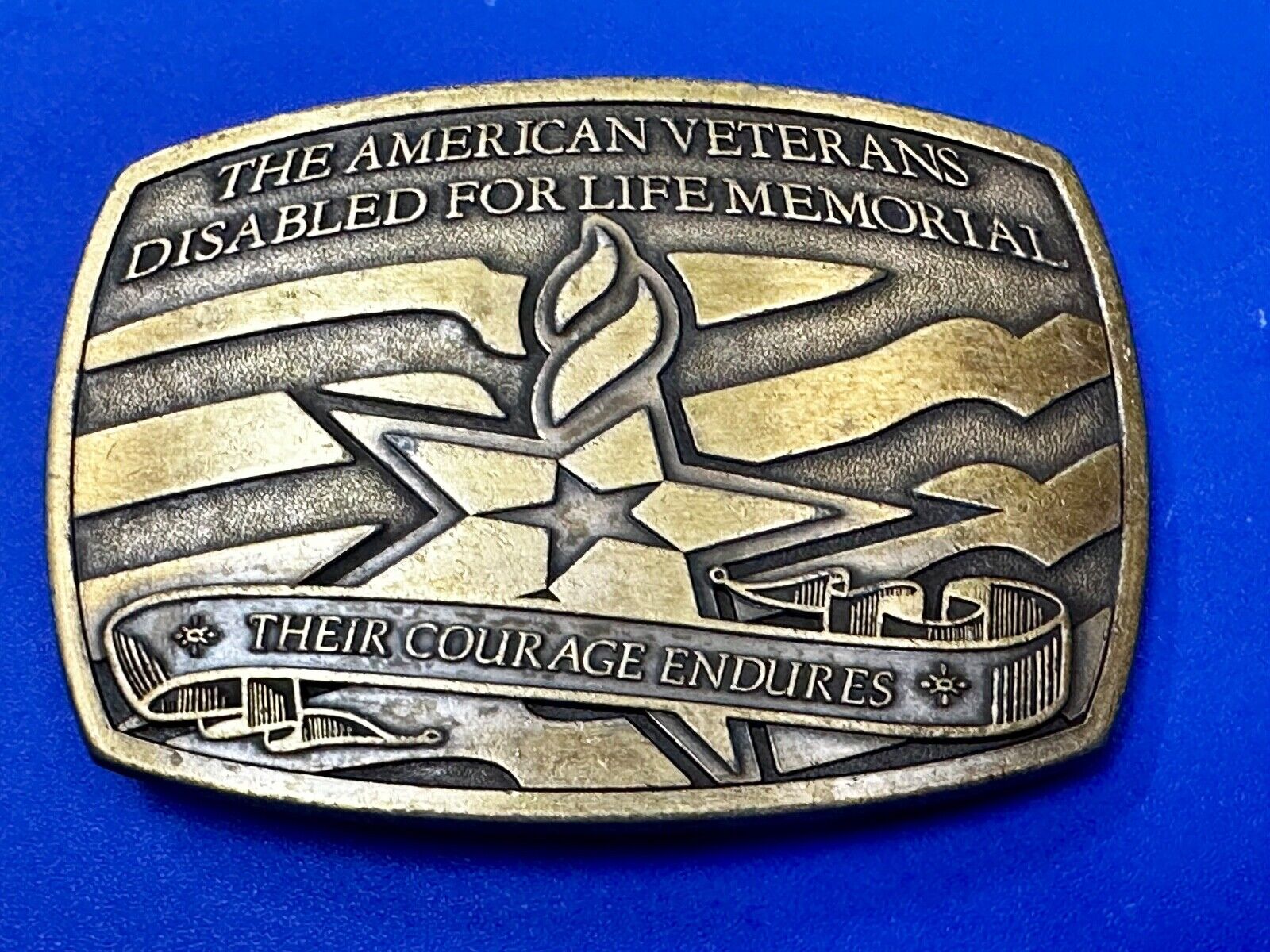 The American Veterans Disabled for life Memorial Commemorative Belt Buckle