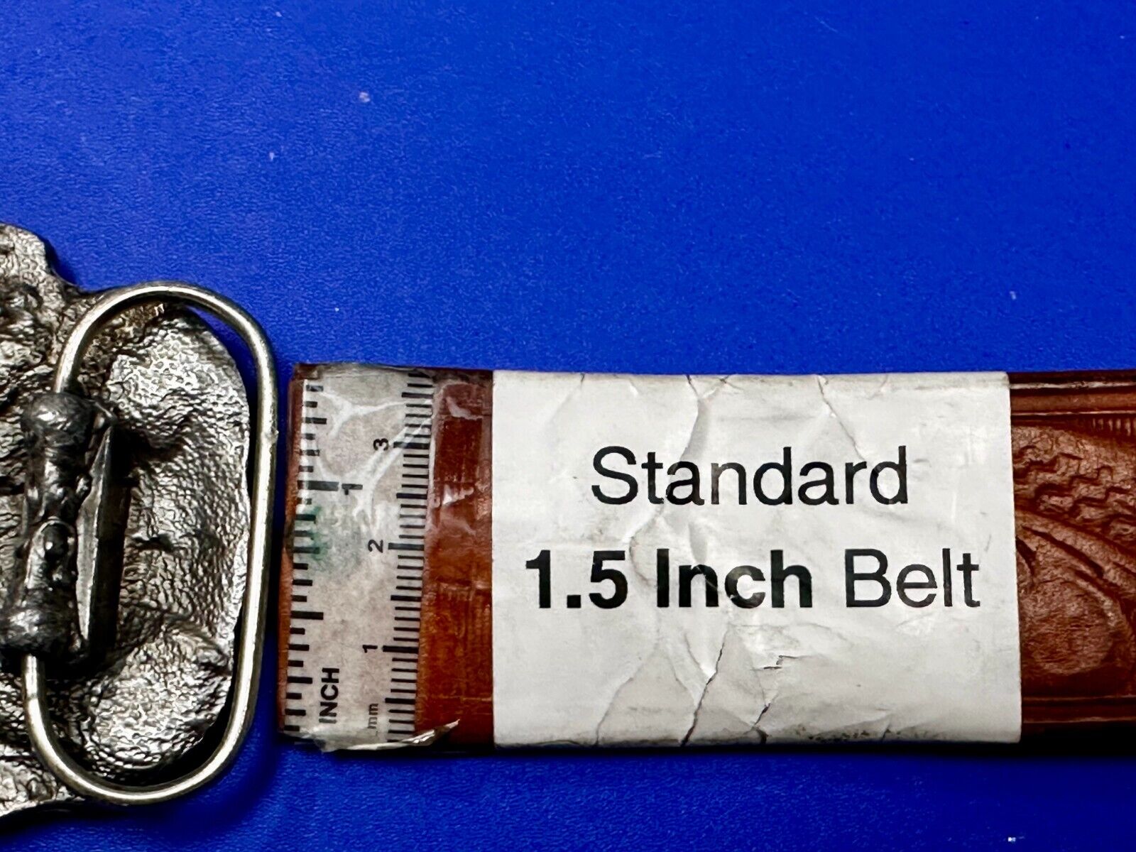 Two Train Engine Side by Side  RailRoad RR  1990's L-900 Bergamot Belt Buckle