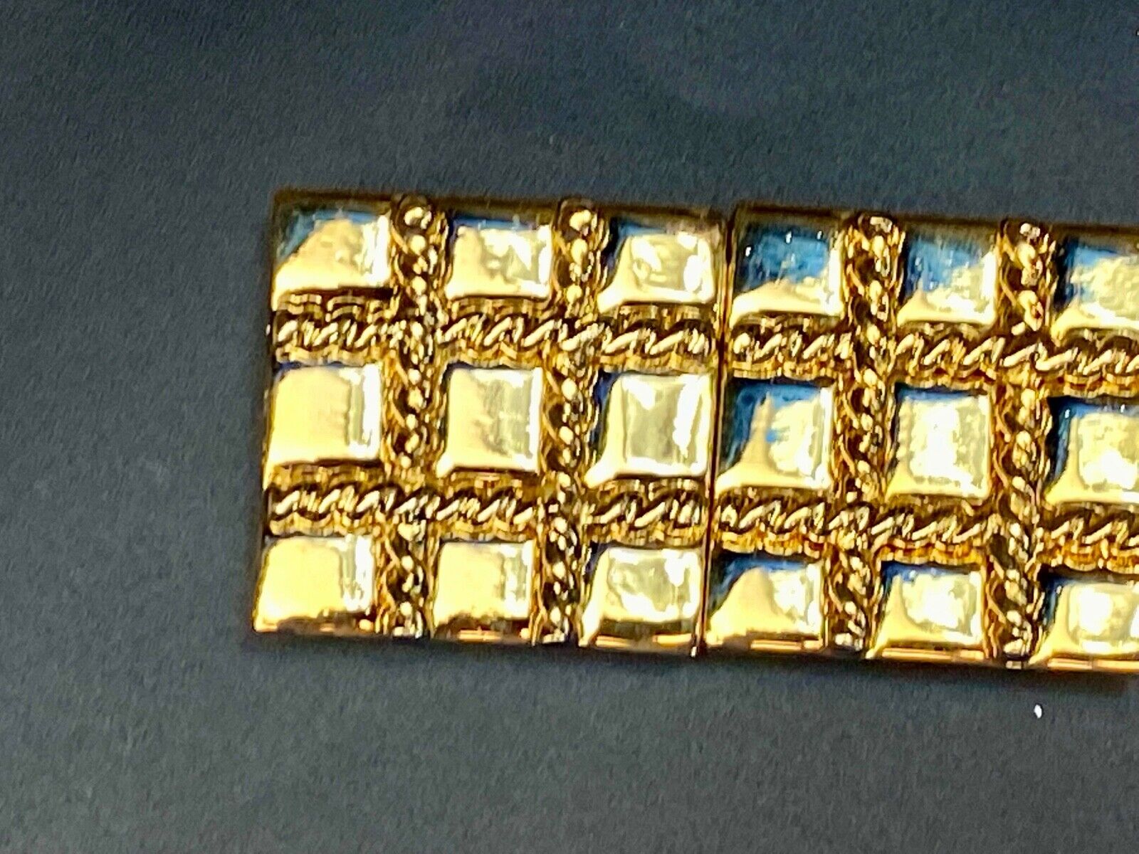 Vintage gold tone two piece interlocking belt buckle by Dotty Smith 