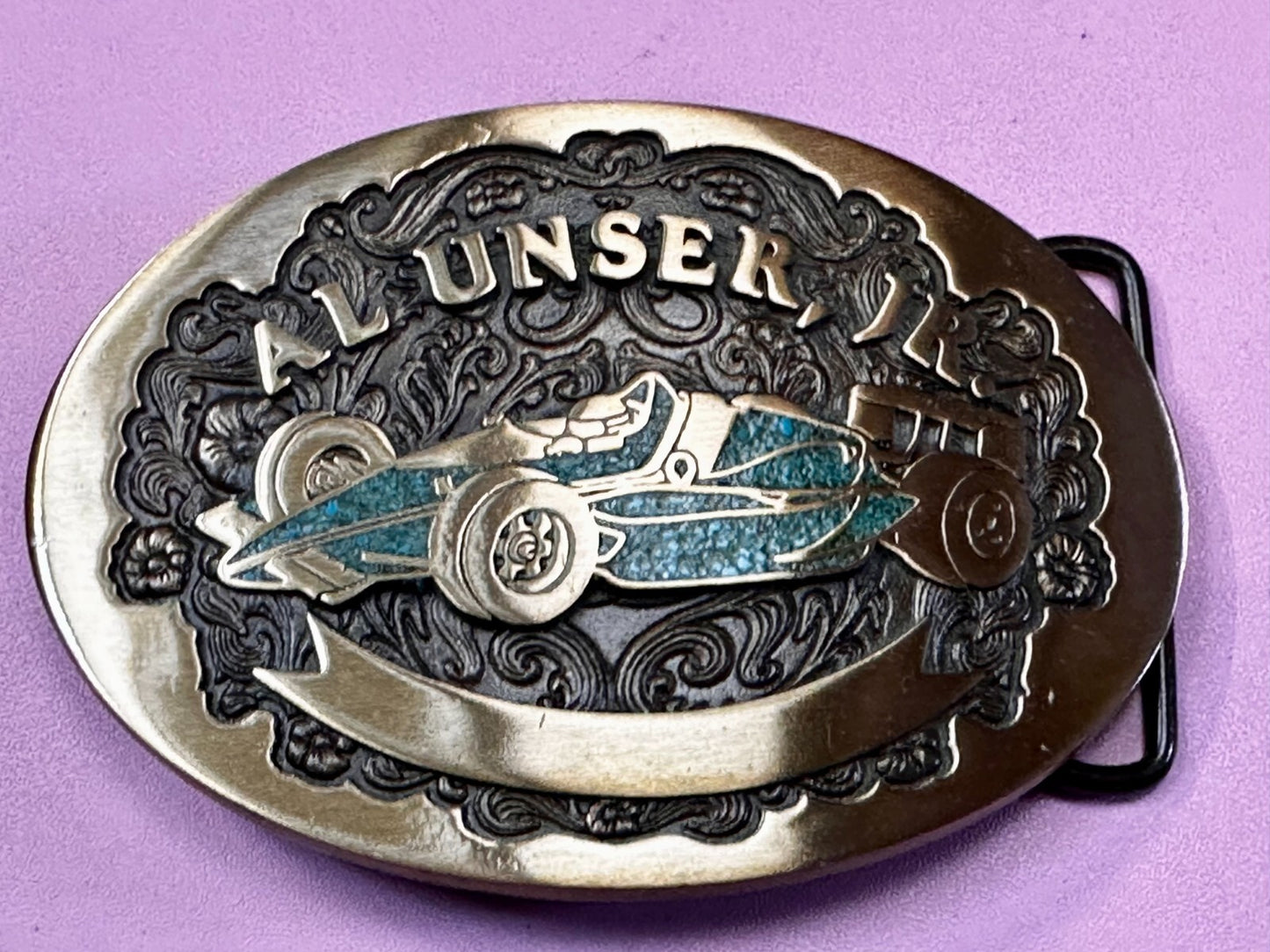 Al Unser Jr. Indianapolis 500 Car Advanced Casting Race Fans Belt Buckle