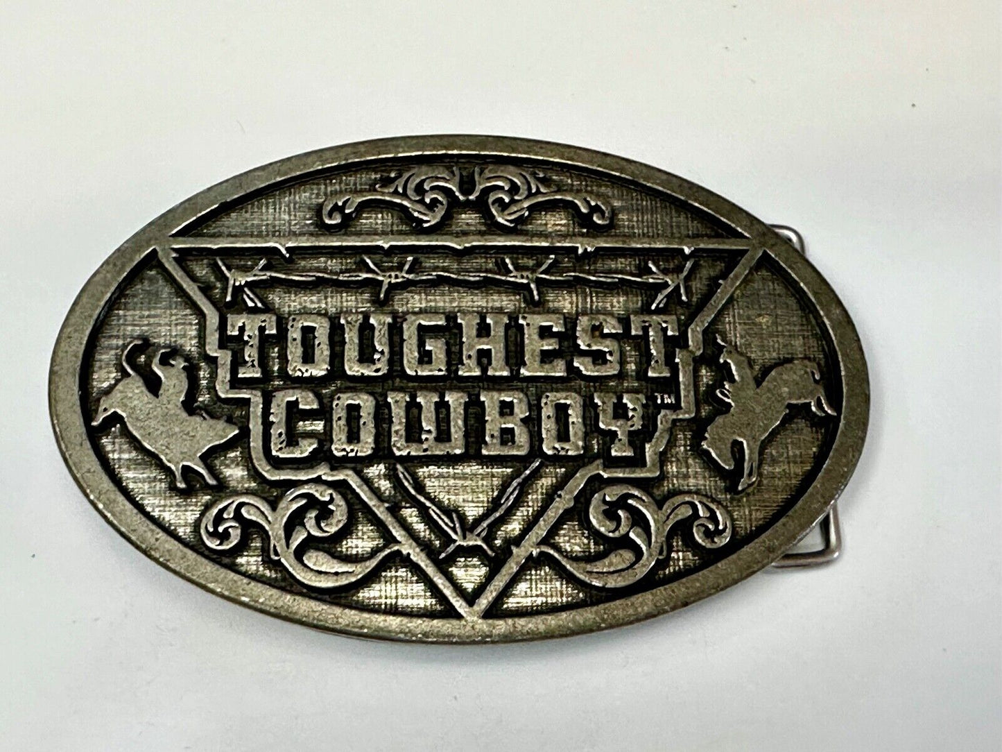 Toughest Cowboy Radio TV Show Commemorative Silver Tone 2007 Belt Buckle