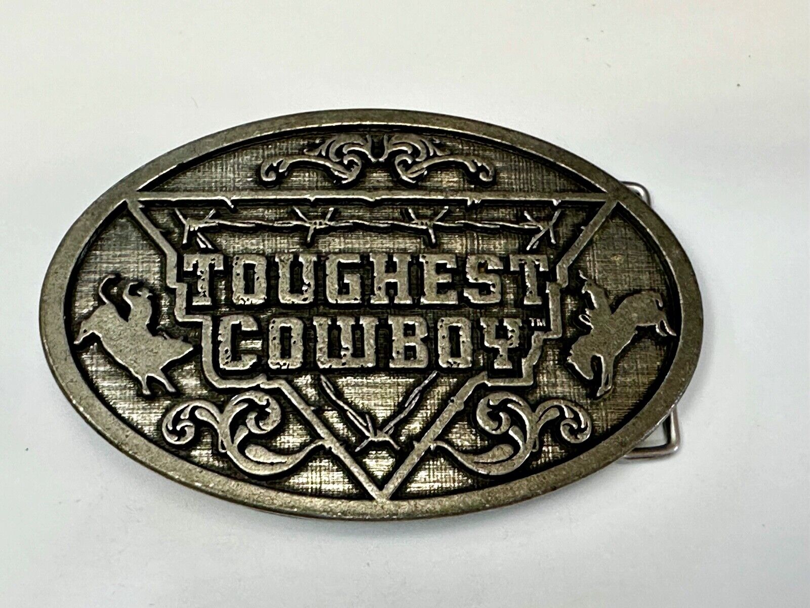 Toughest Cowboy Radio TV Show Commemorative Silver Tone 2007 Belt Buckle