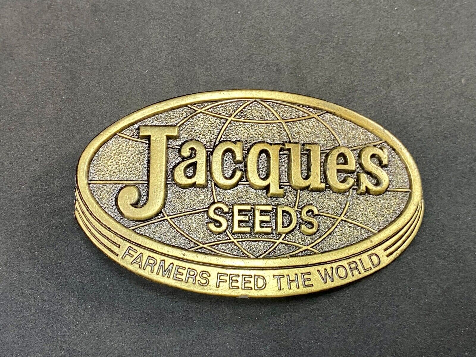 1977 Jacques Seed Farming Agriculture Corn Technology Belt Buckle By Lewis 