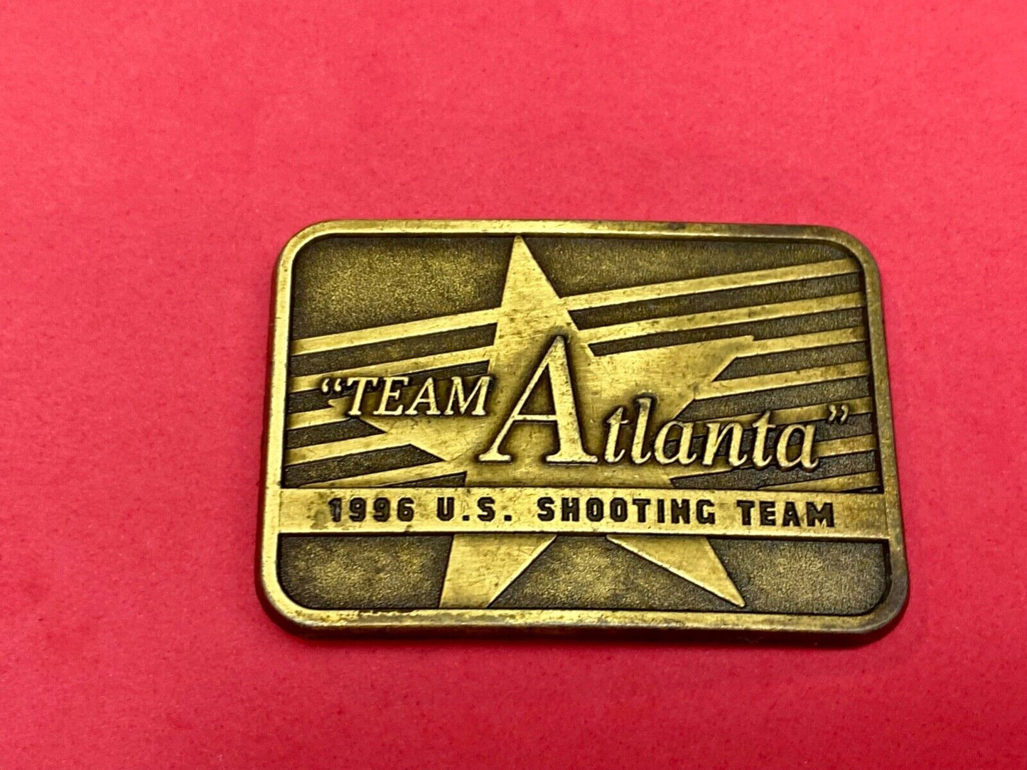 1996 Team Atlanta US Olympic Shooting Commemorative belt buckle
