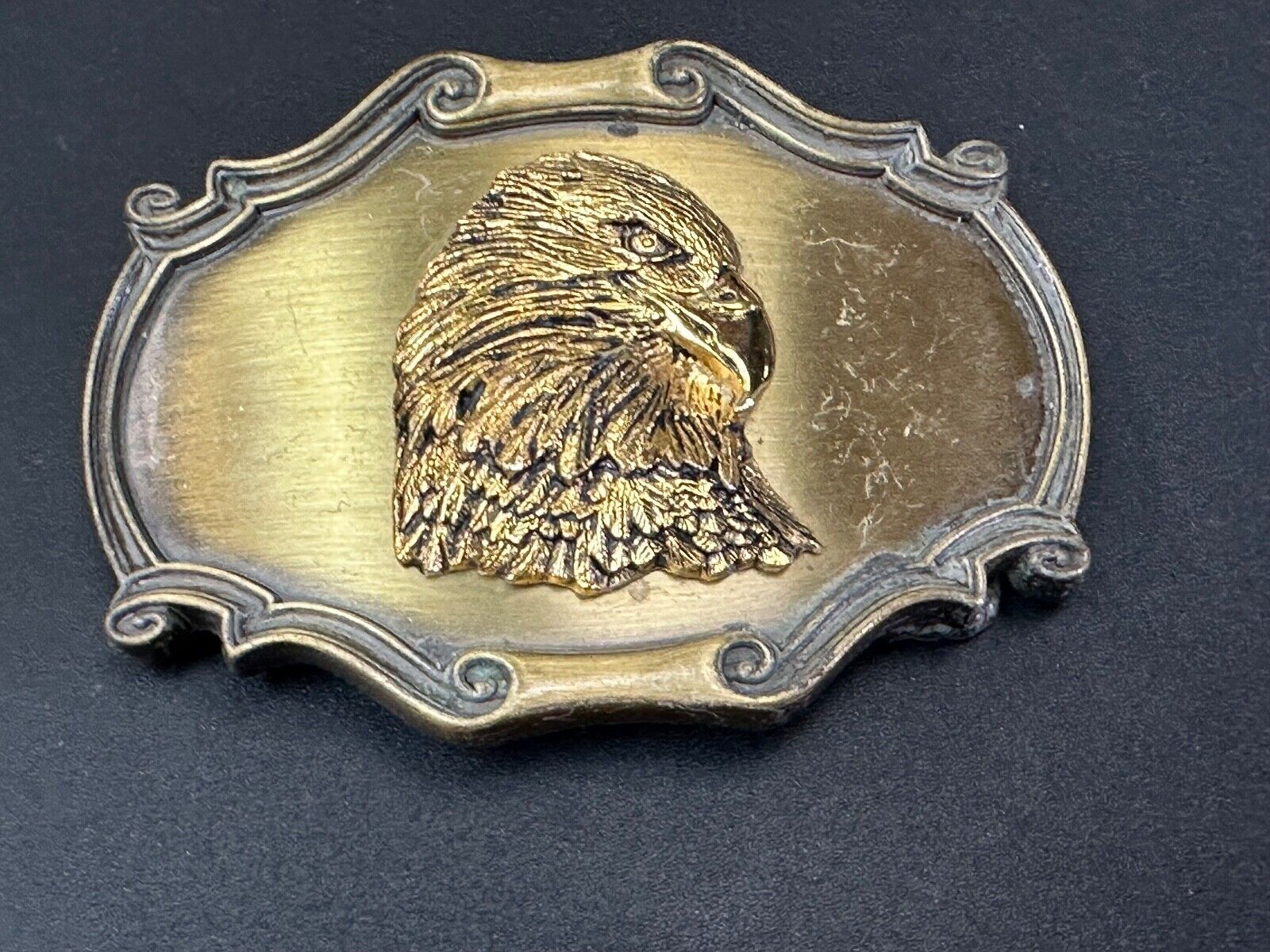 American Bald Eagle - Patriotic Vintage 1980 Raintree framed belt buckle