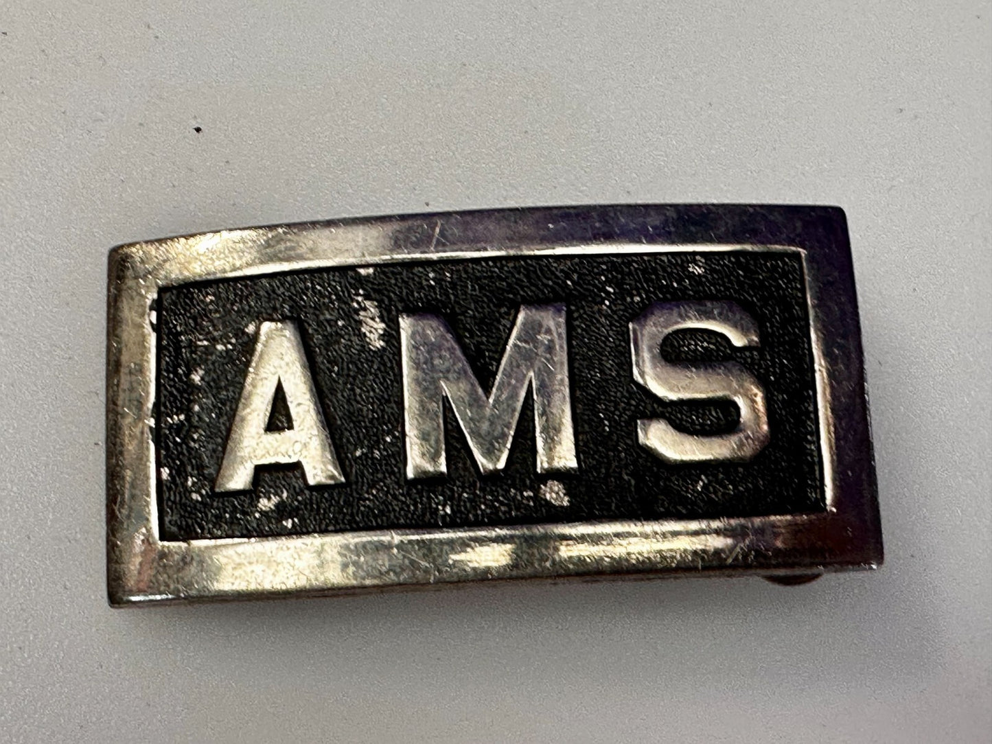 AMS Advanced Math & Science High School Initials Letters Belt Buckle