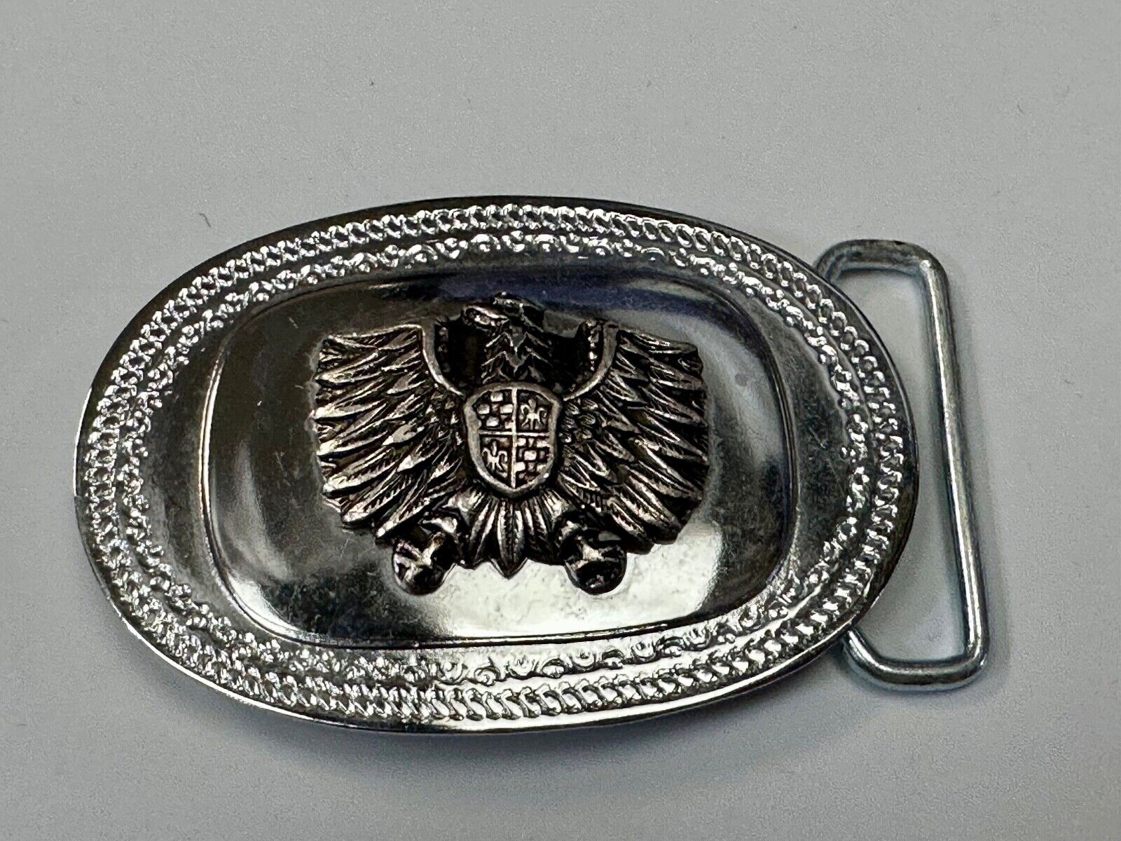 Thunderbird Eagle Shield Crest vintage two tone belt buckle