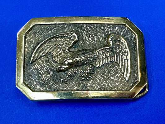 American Bald Eagle Patriotic USA 1978 solid brass belt buckle by Baron Buckles