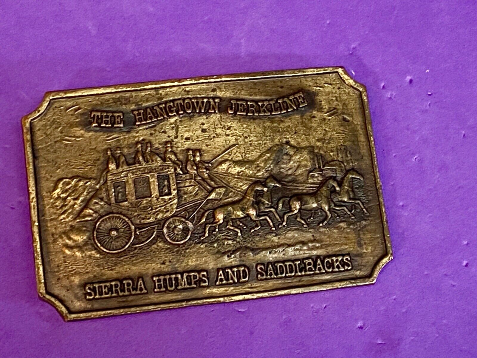 The Hangtown Jerkline - Sierra Humps And Saddlebacks Stagecoach Belt Buckle 