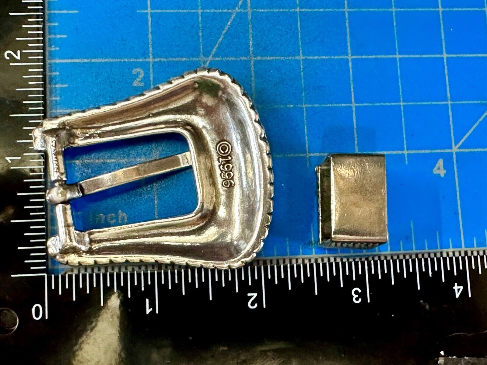 Two piece Ranger Set vintage 1996 silver tone buckle and keeper
