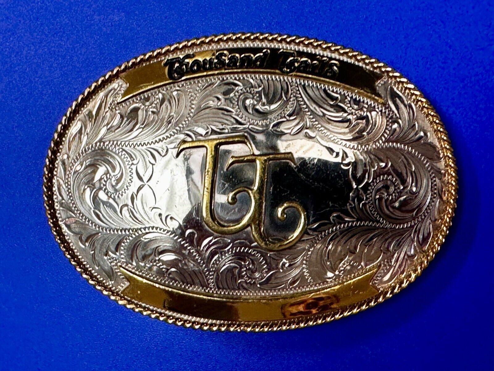 TT Thousand Trails Trophy Style Montana Silversmith Engravable Belt Buckle