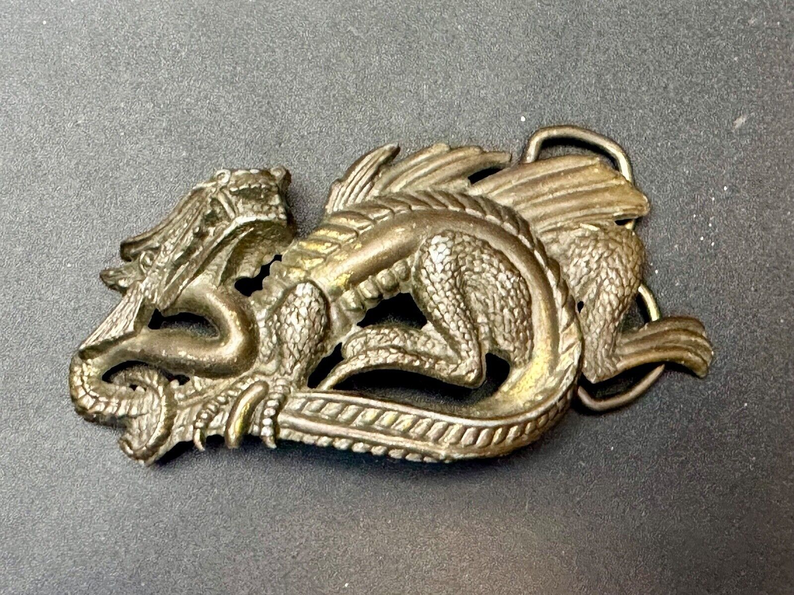 Vintage Chinese Dragon  Vintage artisan? Large Oversized Belt Buckle
