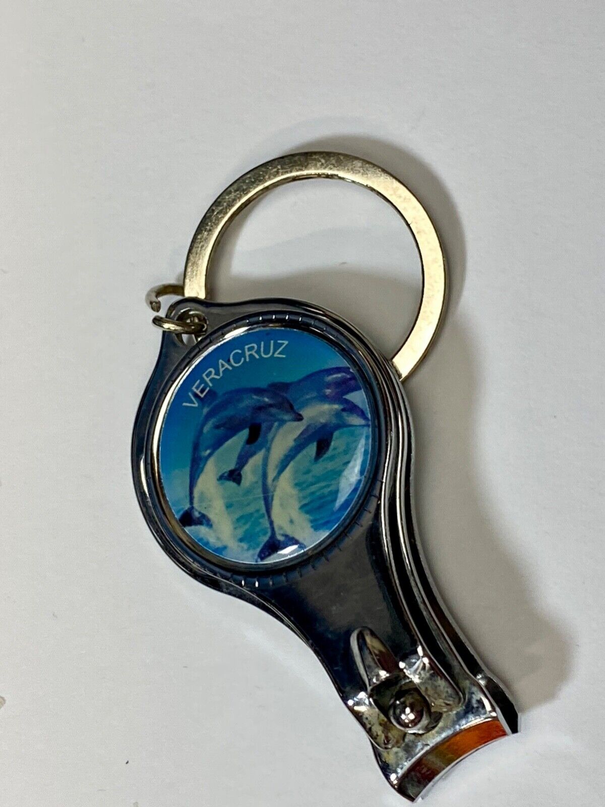 Veracruz (Mexico) Jumping swimming dolphins key chain keychain toenail clipper