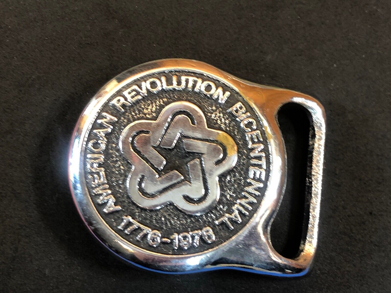 American Revolution Bicentennial Celebration Belt Buckle  1776-1976