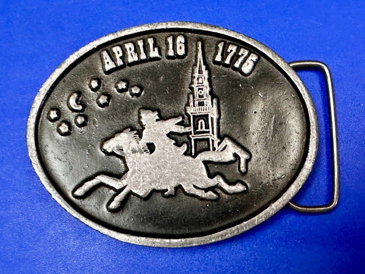 April 16 1775 Longfellow The Midnight Ride of Paul Revere Belt Buckle by Koleaco