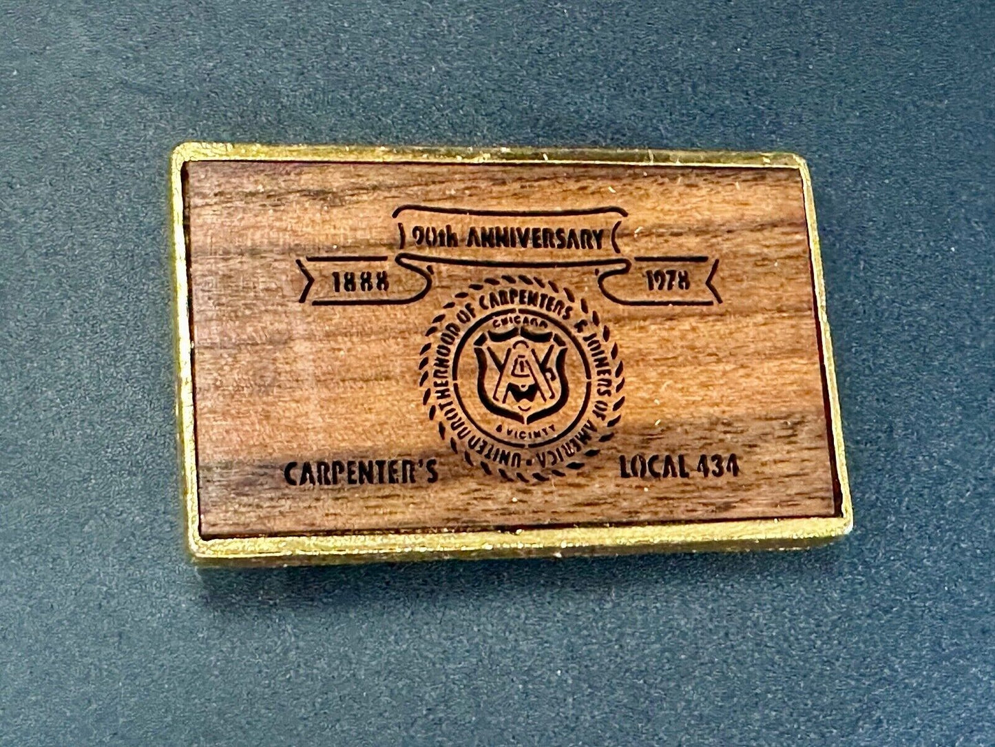 United Brotherhood of Carpenter's Union of America local 434 belt buckle