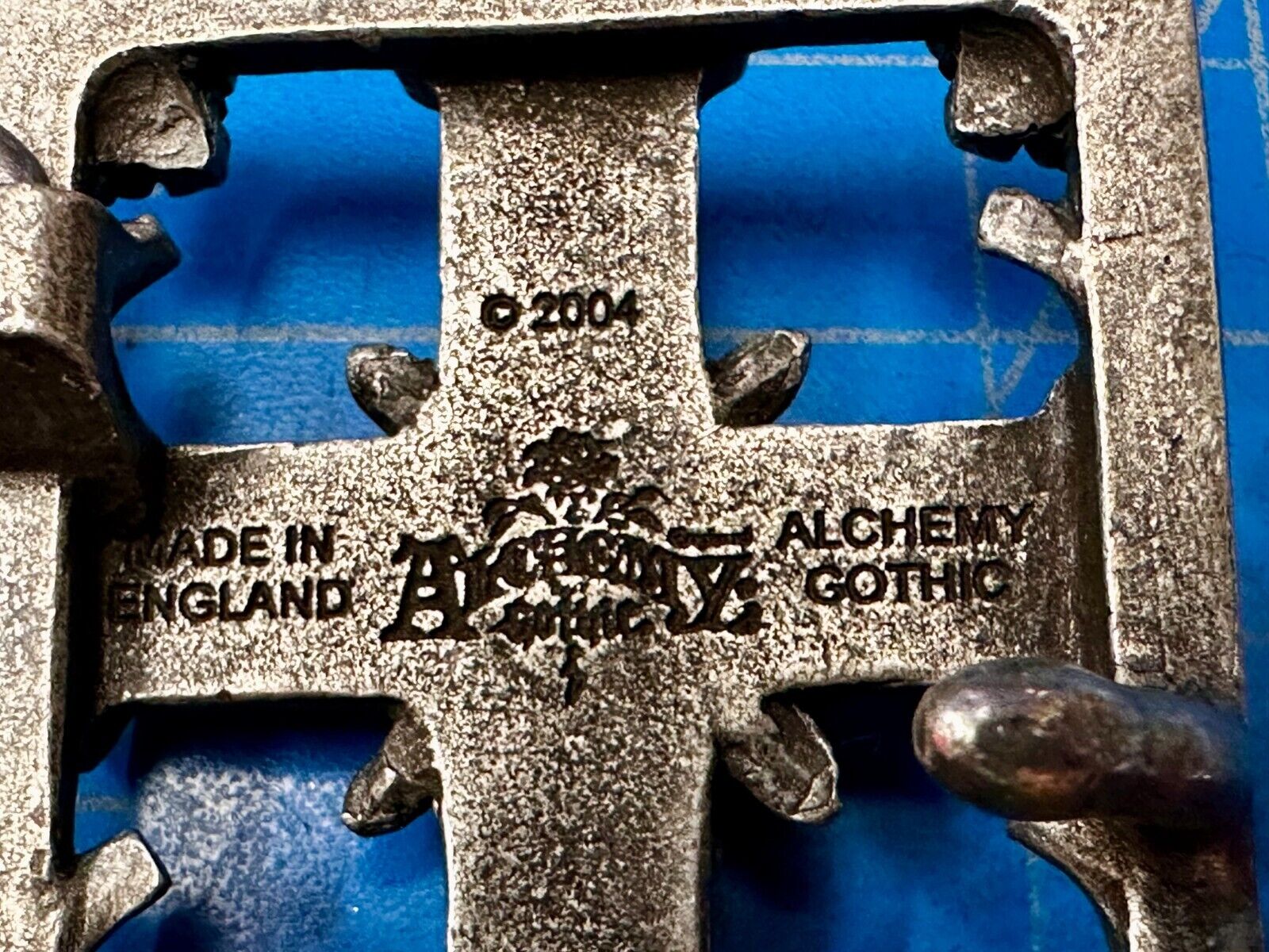 Alchemy Gothic Cross Openwork Centerpiece 2004 Belt Buckle Made in England