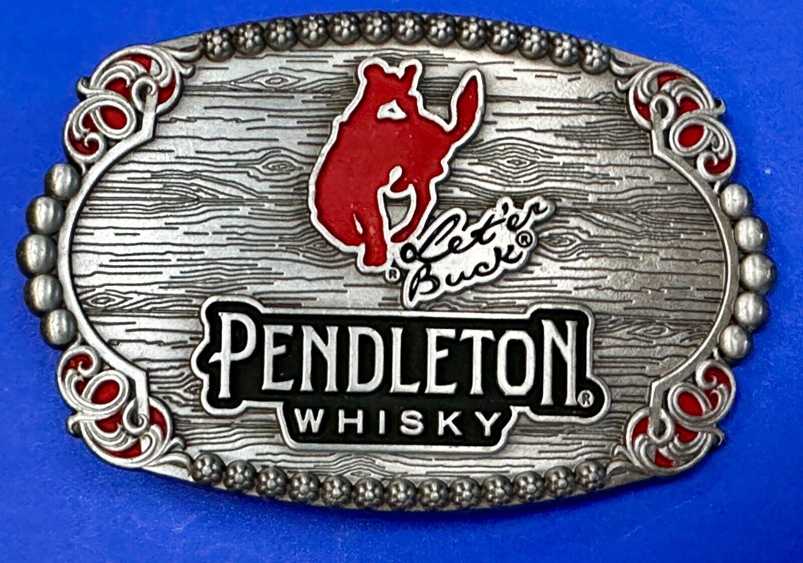 2023 Pendleton Whiskey Let'er Buck Rodeo Cowboy Montana Silversmiths Belt Buckle