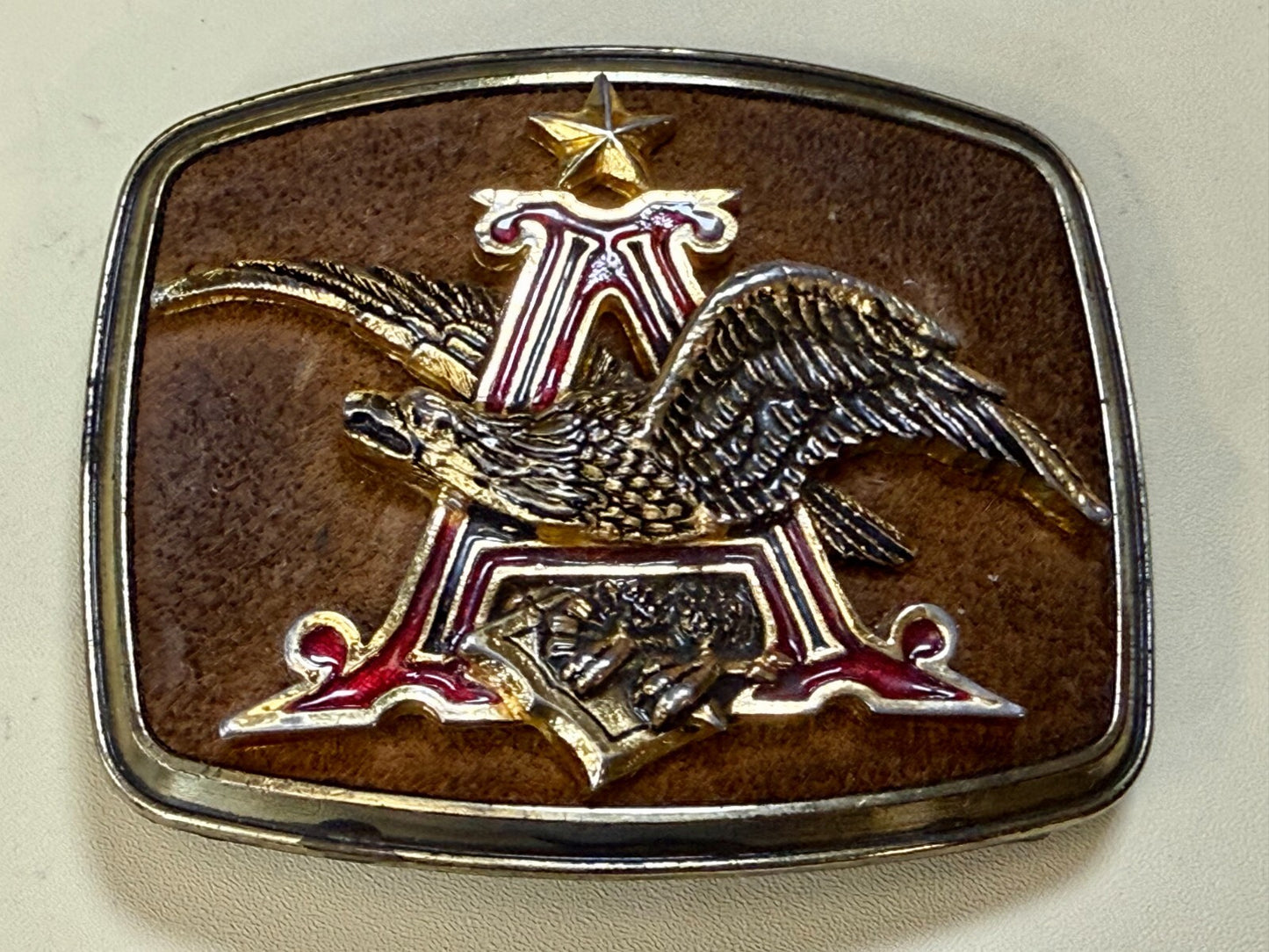 Anheuser Busch Beer Logo Promotional Vintage 1979 Raintree Belt Buckle