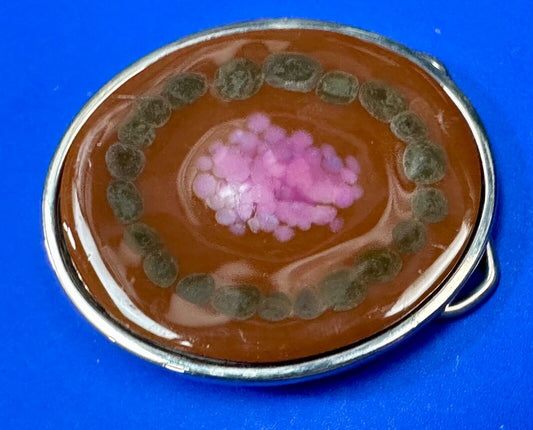 Art Enamel Swirl vintage artisan belt buckle