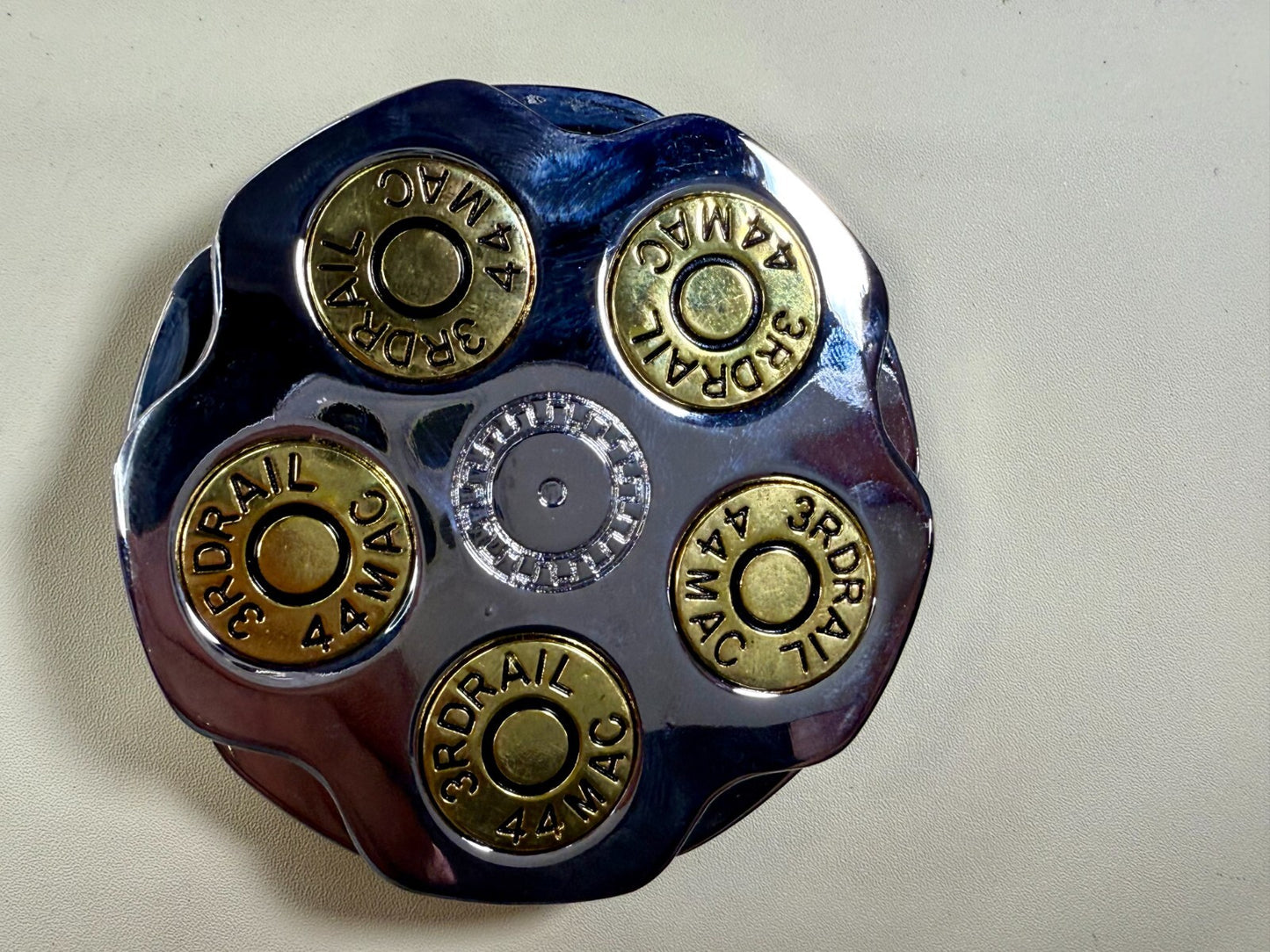 3RDRAIL Magnum 44 Revolver Gun Shell Bullet Moving Collectors Belt Buckle