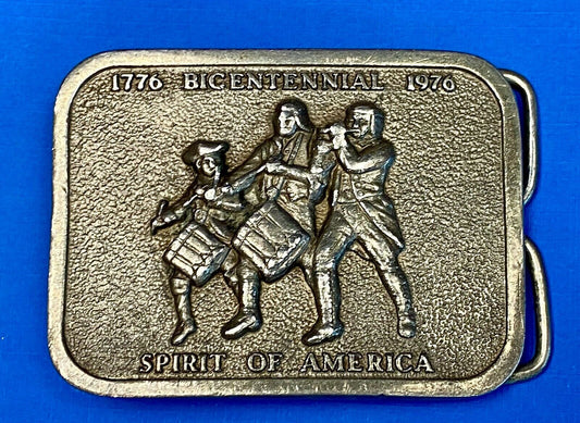 1976 Bicentennial Spirit Of America Marching Band 1776-1976 Bergamot Belt Buckle