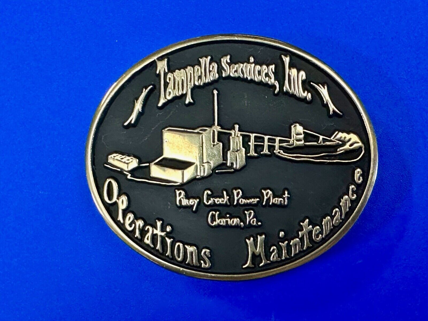 ACI Tampella Piney Creek Power Plant Clarion PA Operations Maint. belt buckle