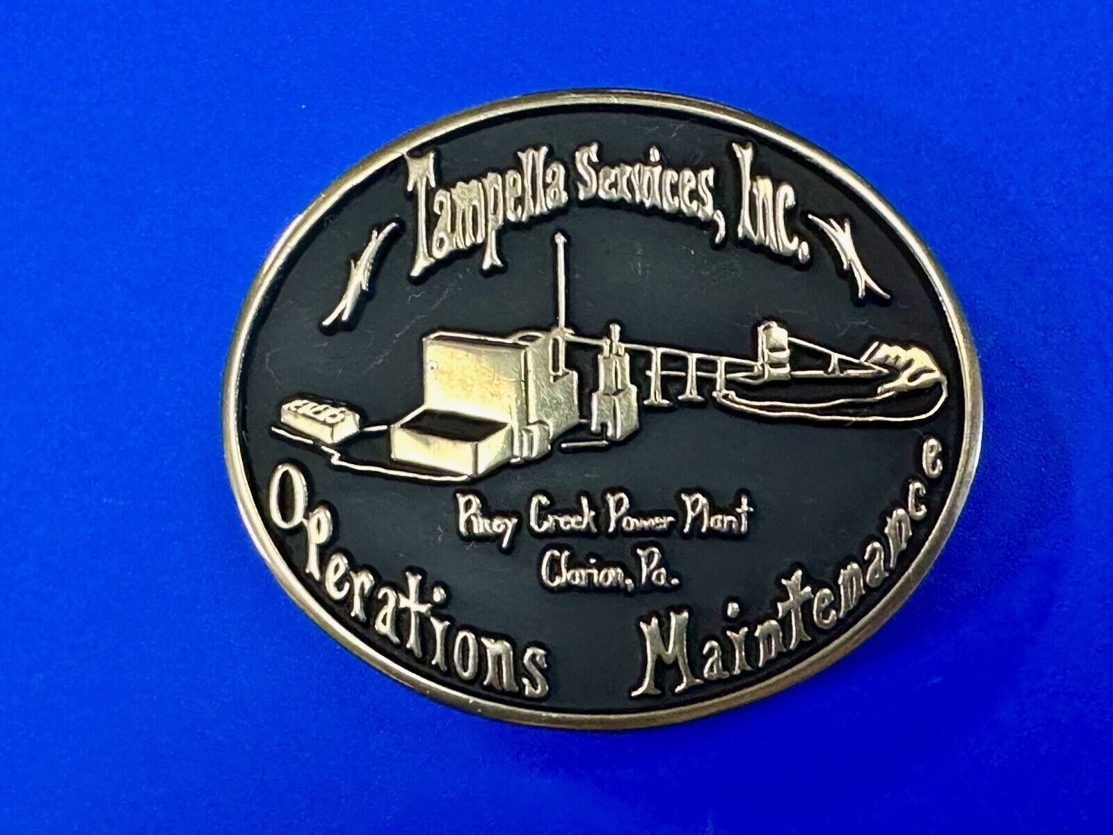 ACI Tampella Piney Creek Power Plant Clarion PA Operations Maint. belt buckle