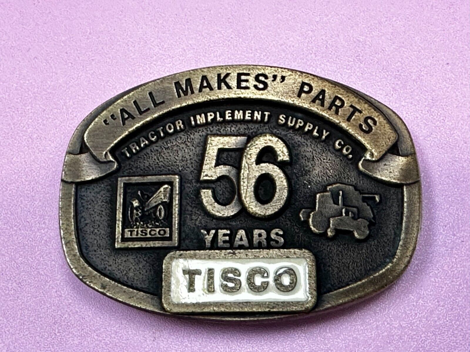 56 Years TISCO Tractor Implement Supply company NOS Belt Buckle by Speccast