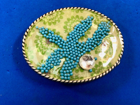Unique IVAN belt buckle - Stone Art Artisan pattern design 