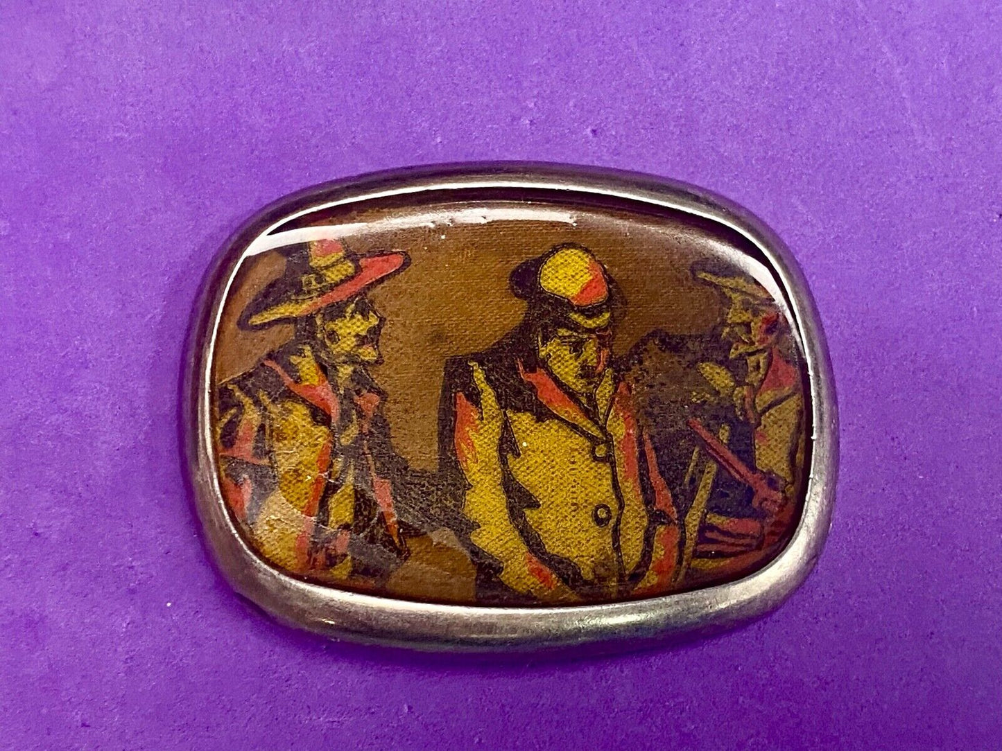 719 Story Picture Belt Buckle   - Old Time Movie Stars