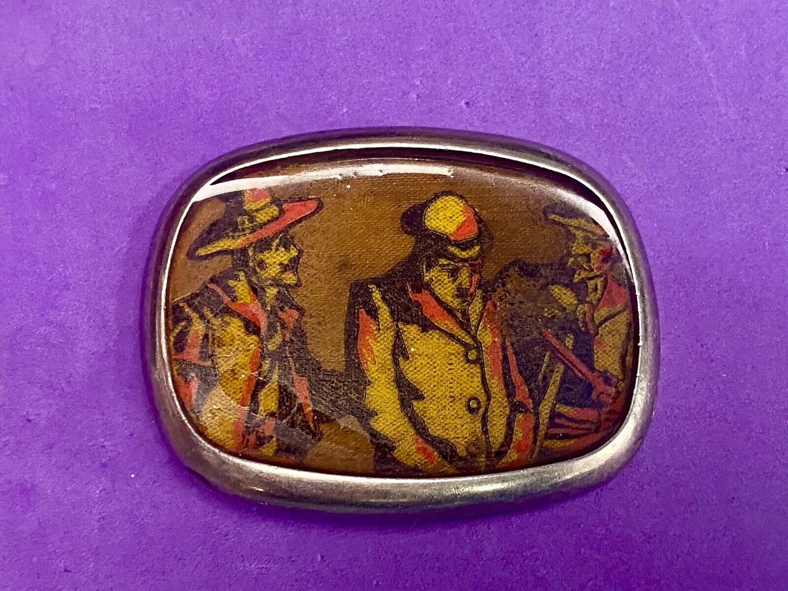 719 Story Picture Belt Buckle   - Old Time Movie Stars